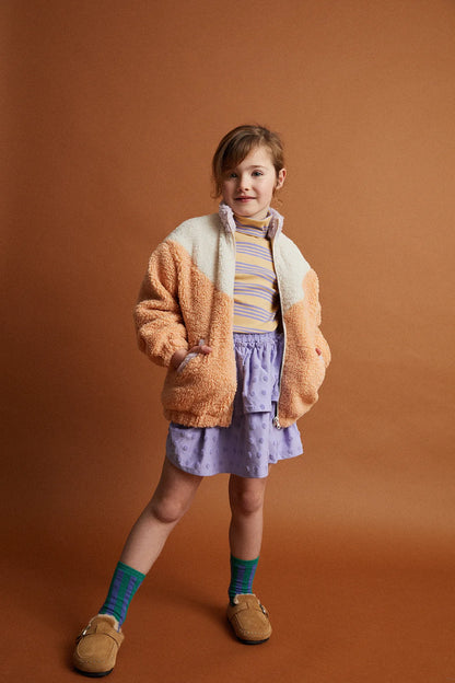 Sproet & Sprout - Teddy Jacket Colourblock | Sand