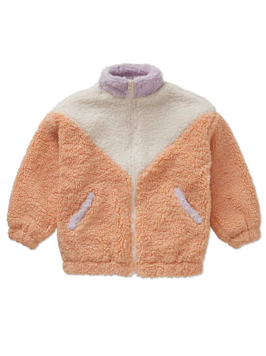 Sproet & Sprout - Teddy Jacket Colourblock | Sand