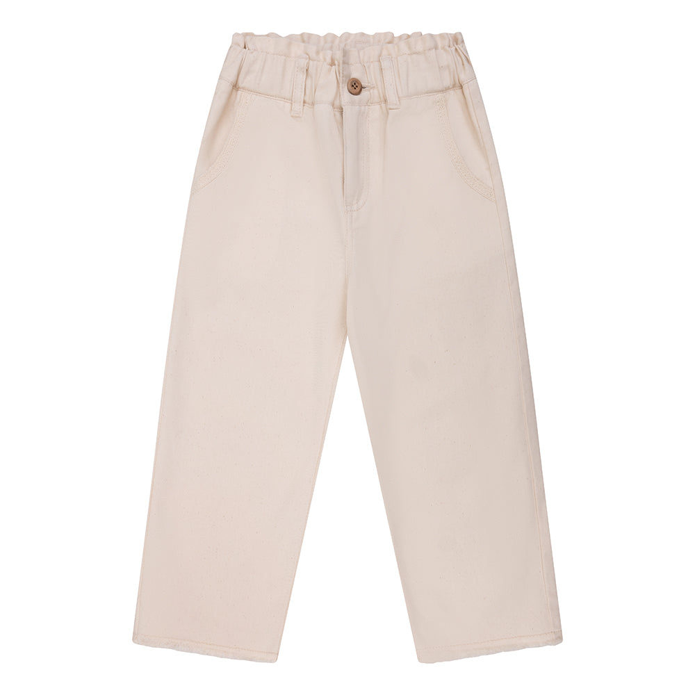 Navy Natural - The Navy Mom Jeans Creme