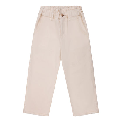 Navy Natural - The Navy Mom Jeans Creme