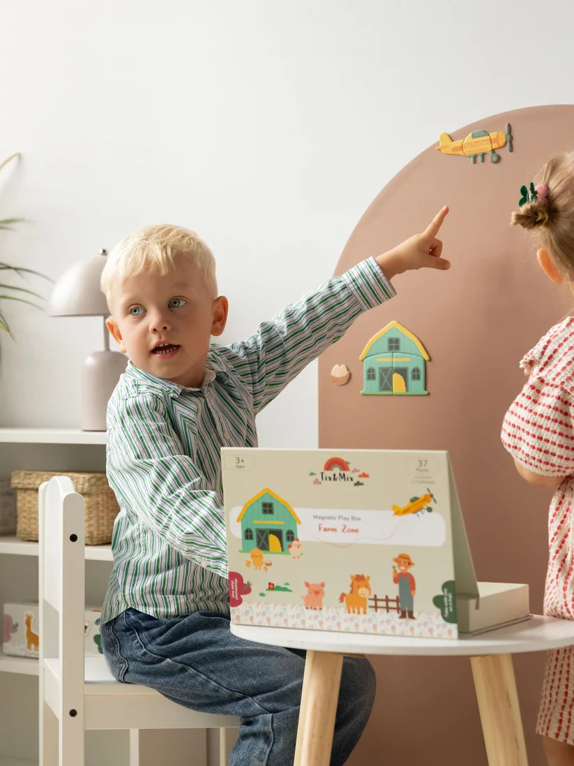 Tix & Mix - Magnetic Play Box | Farm Zone