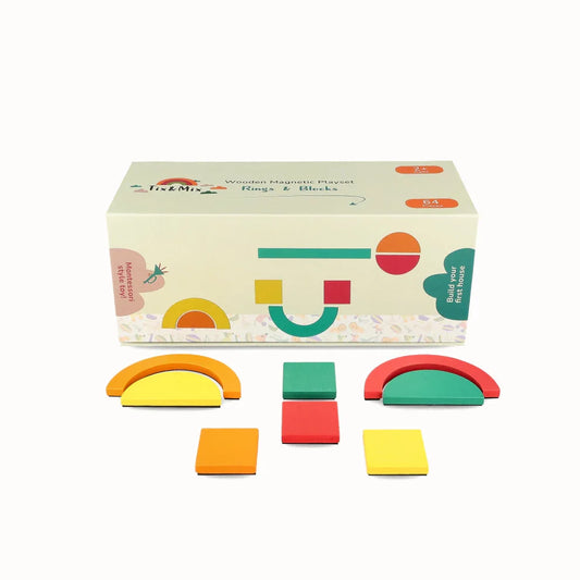 Tix & Mix - Rings & Blocks Play Kit (64 stuks)
