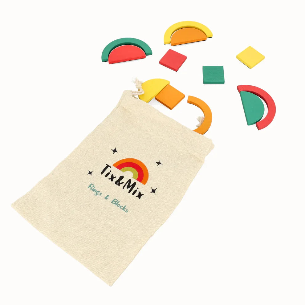 Tix & Mix - Rings & Blocks Play Kit (64 stuks)