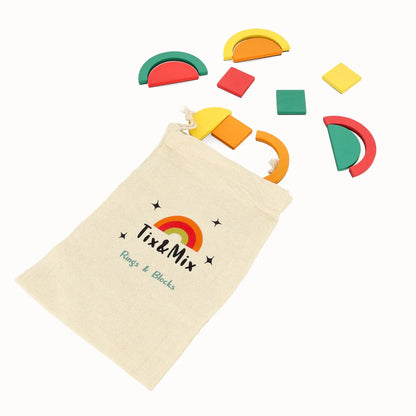 Tix & Mix - Rings & Blocks Play Kit (64 stuks)