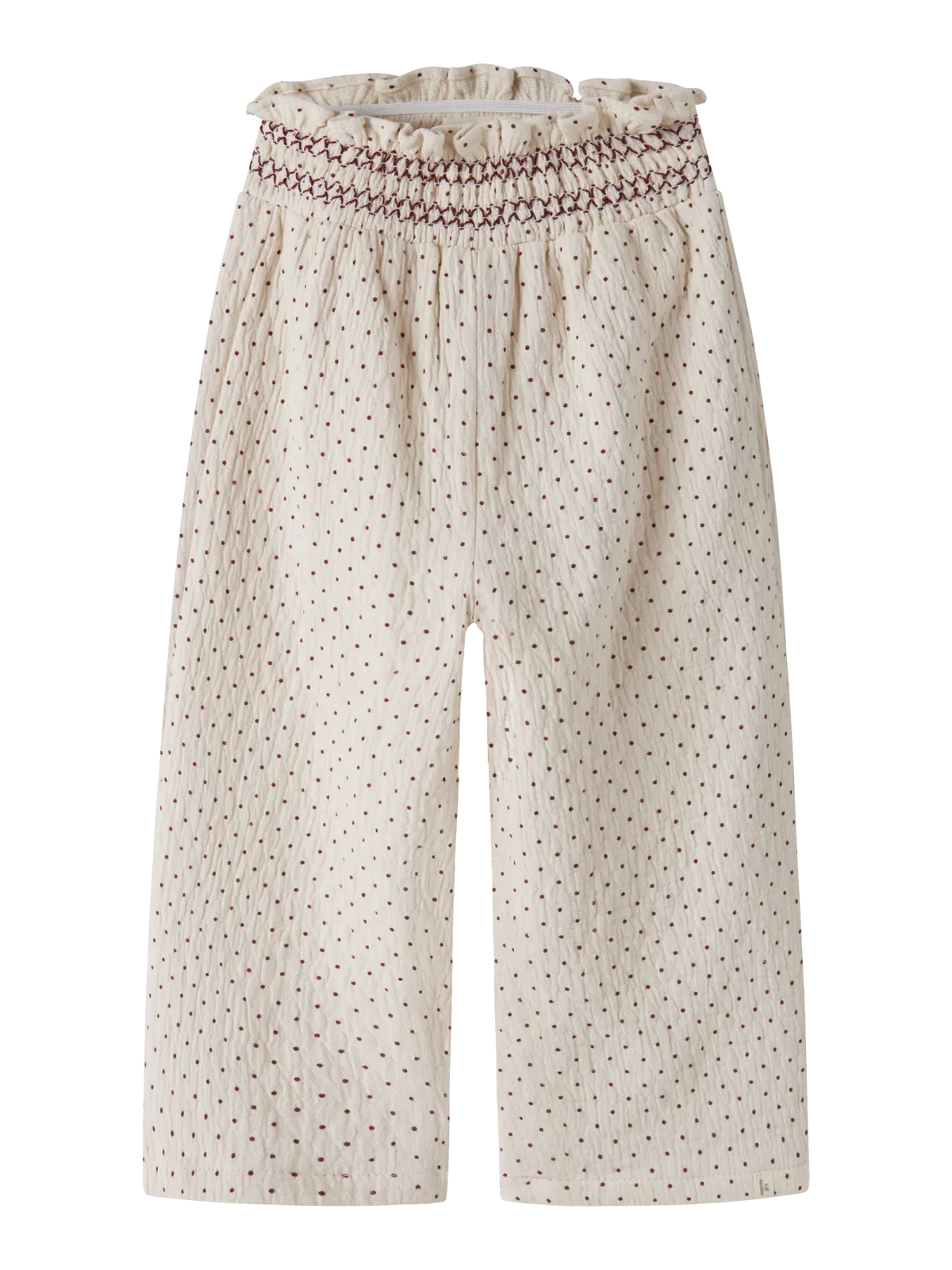 Lil’ Atelier - Roa Wide Leg Broek | Turtledove Biking Red