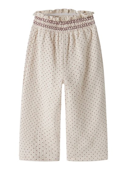 Lil’ Atelier - Roa Wide Leg Broek | Turtledove Biking Red