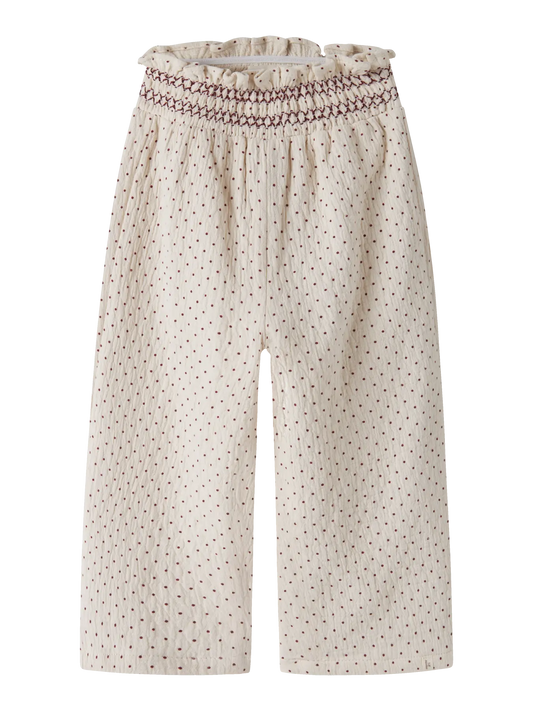 Lil’ Atelier - Roa Wide Leg Broek | Turtledove Biking Red