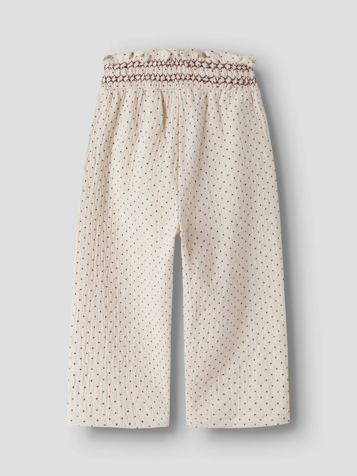 Lil’ Atelier - Roa Wide Leg Broek | Turtledove Biking Red
