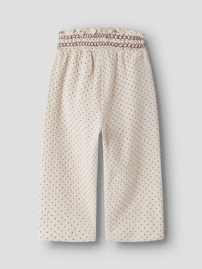 Lil’ Atelier - Roa Wide Leg Broek | Turtledove Biking Red