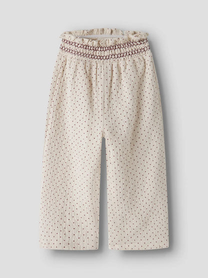 Lil’ Atelier - Roa Wide Leg Broek | Turtledove Biking Red