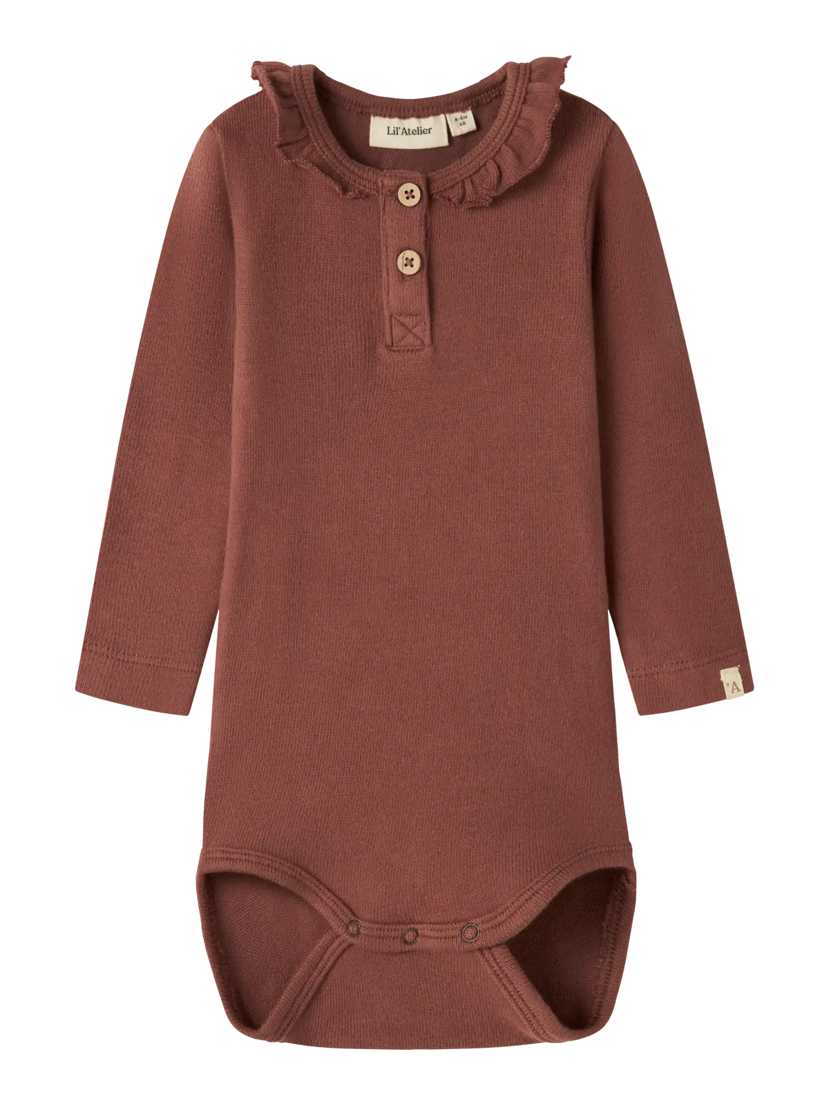 Lil' Atelier - Thoro Hou Romper met Kraag | Mahogany