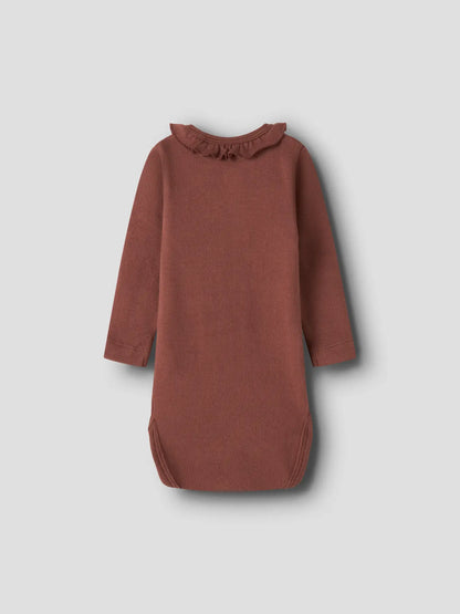 Lil' Atelier - Thoro Hou Romper met Kraag | Mahogany