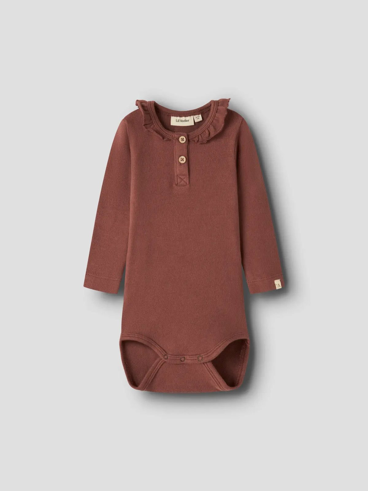Lil' Atelier - Thoro Hou Romper met Kraag | Mahogany