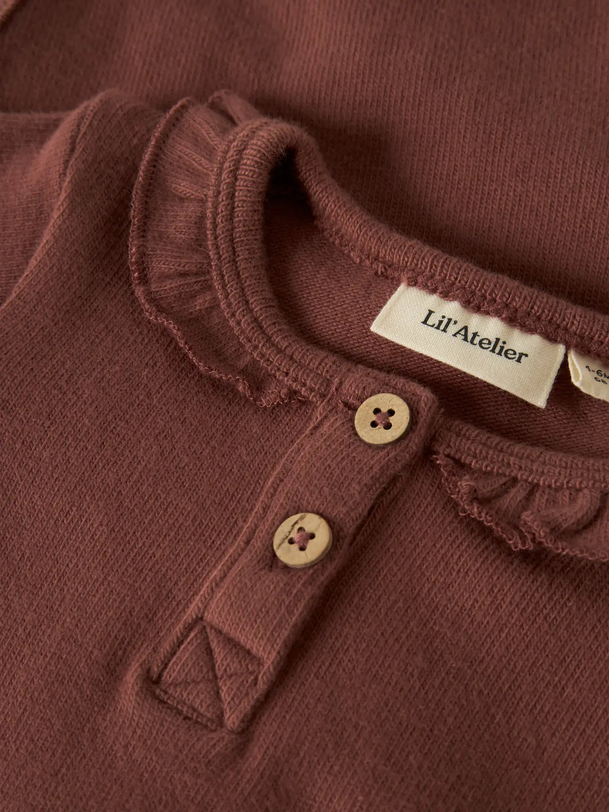 Lil' Atelier - Thoro Hou Romper met Kraag | Mahogany
