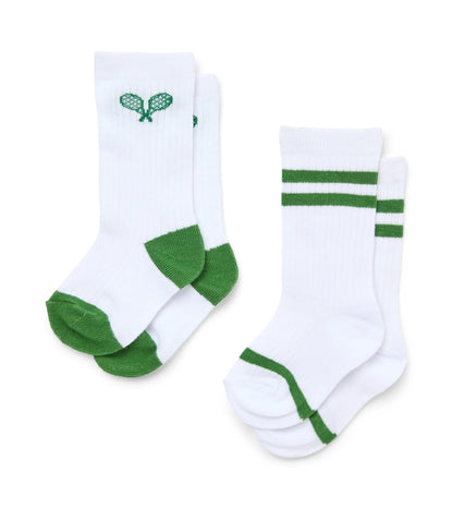 Flöss - Vitus Socks 2-Pack White Green Tennis