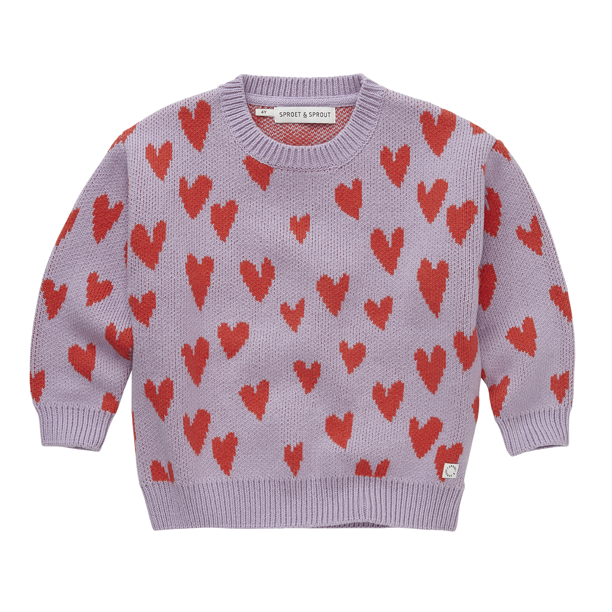 Sproet & Sprout - Sweater intarsia hearts