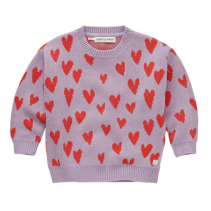 Sproet & Sprout - Sweater intarsia hearts