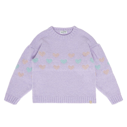 Tocoto Vintage Meisje Sweatshirt Hearts lilac