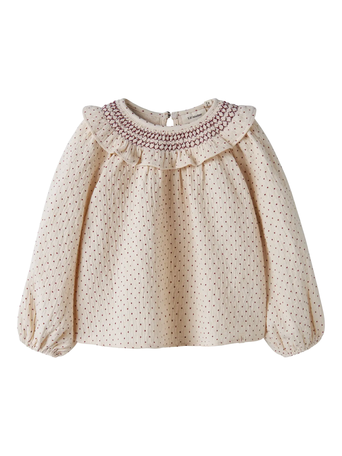 Lil’ Atelier -  Roa Blouse | Turtledove Biking Red