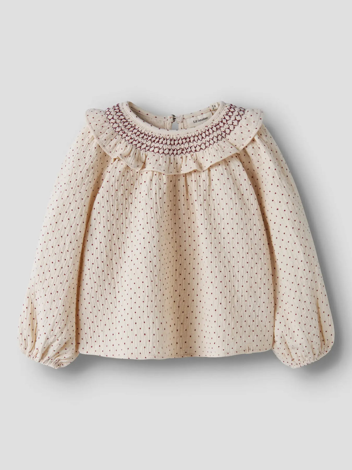 Lil’ Atelier -  Roa Blouse | Turtledove Biking Red