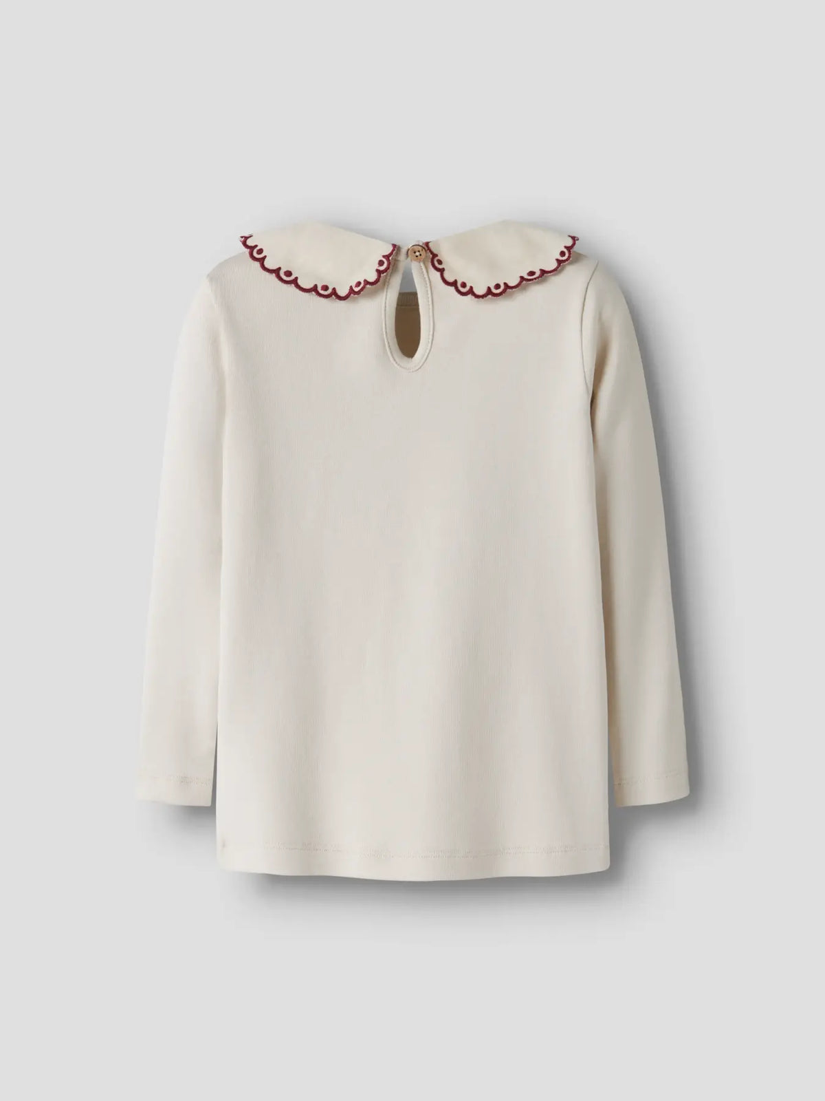 Lil’ Atelier -  Fundo Lia LS Slim Top | Turtledove / Biking Red