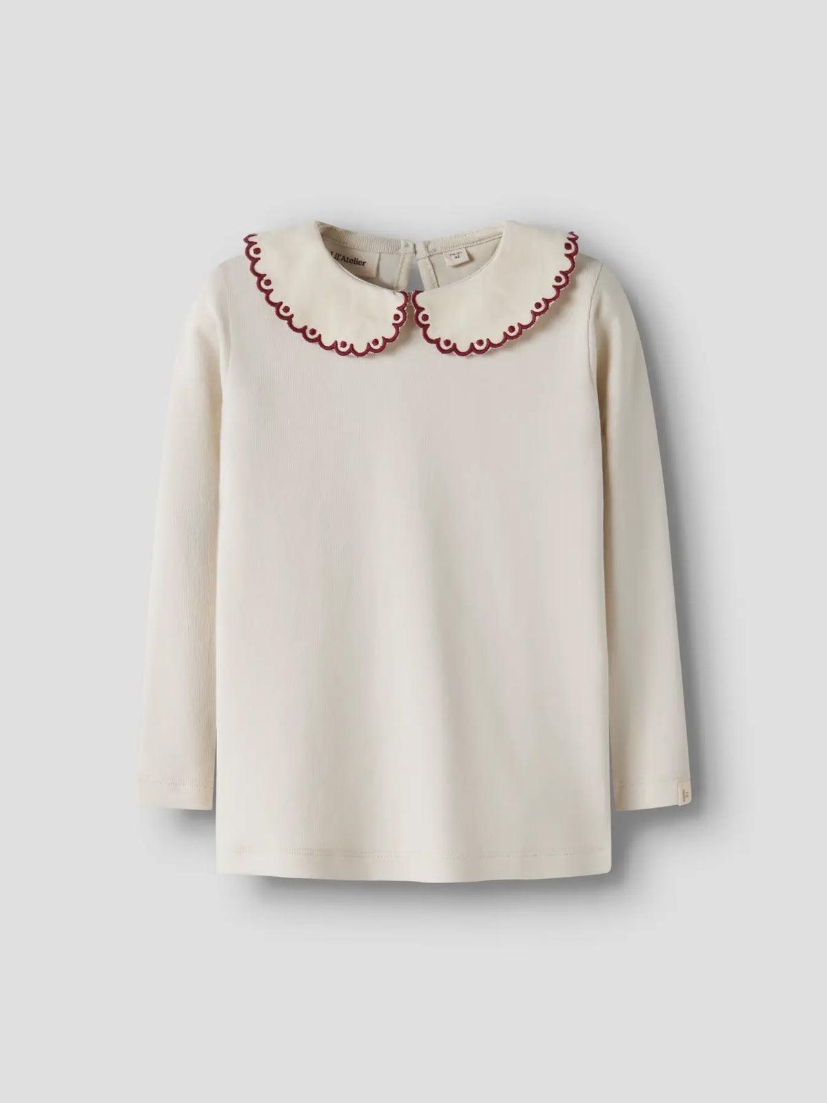 Lil’ Atelier -  Fundo Lia LS Slim Top | Turtledove / Biking Red