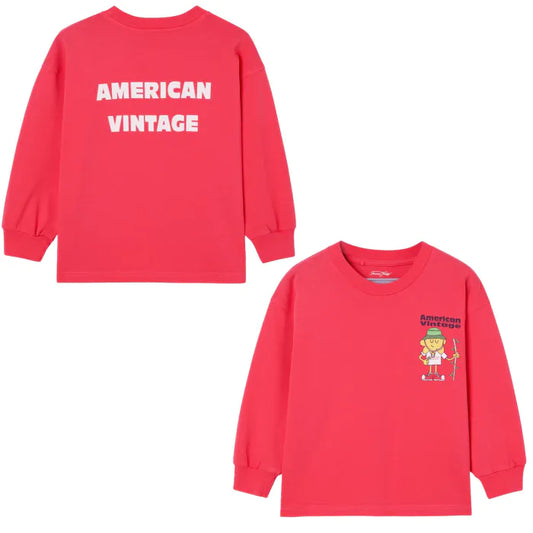 American Vintage - Fizvalley Longsleeve Framboise Vintage