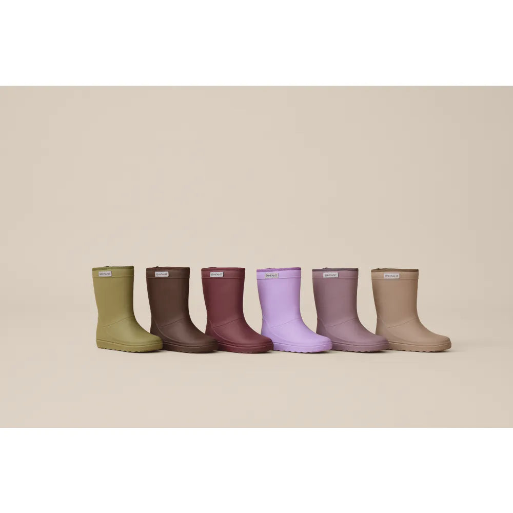 En Fant - Thermoboot Solid – Coffee Bean | Comfortabele & Waterdichte Kinder Regenlaarzen