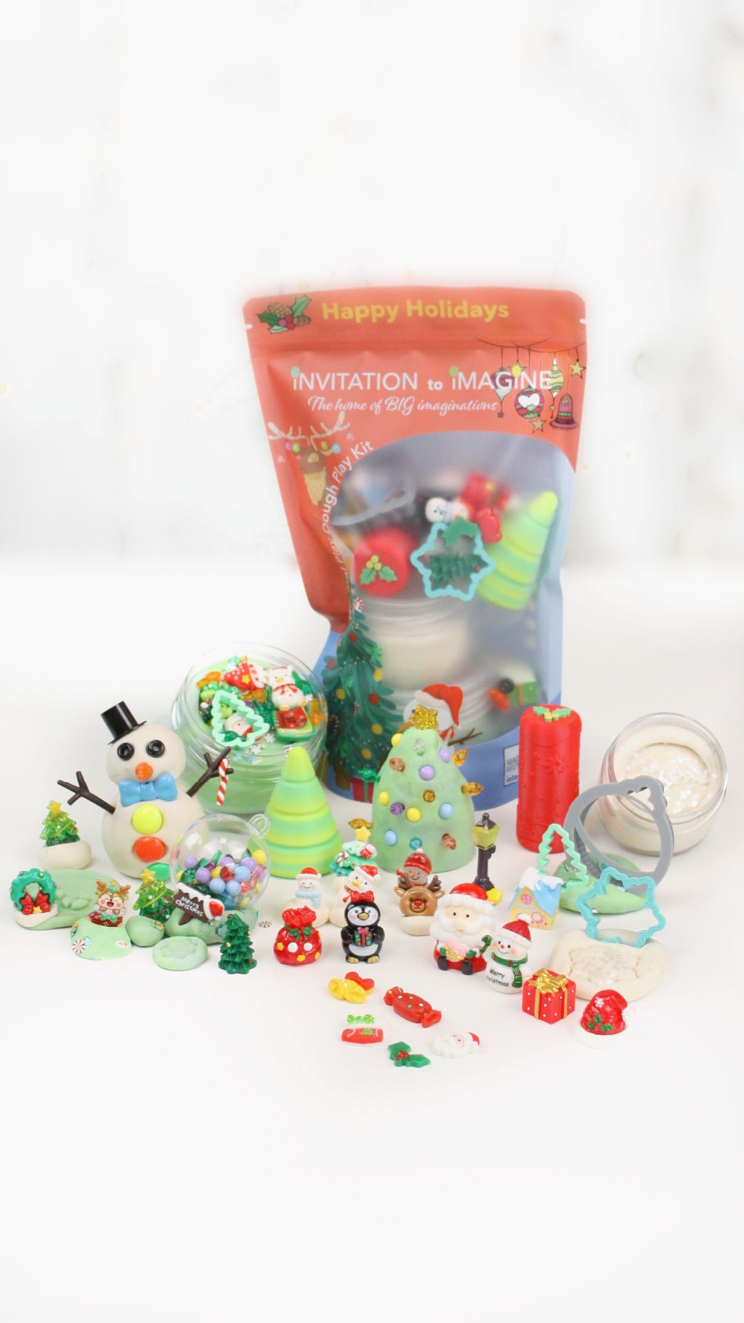 Invitation to Imagine - Happy Holidays Busy Bag | Christmas Sensory Play Kit