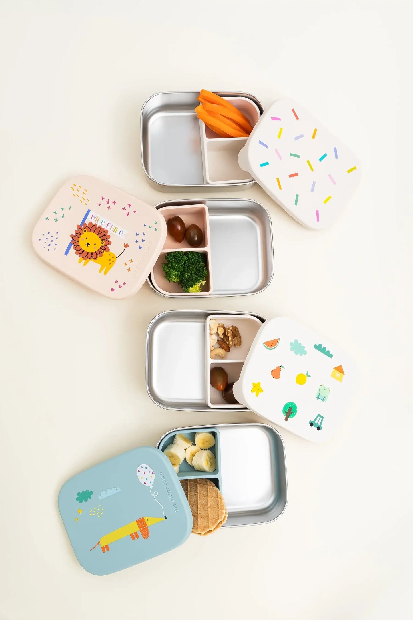 Cotton Cloud - roestvrijstalen lunchbox met uitneembare compartimenten Confetti