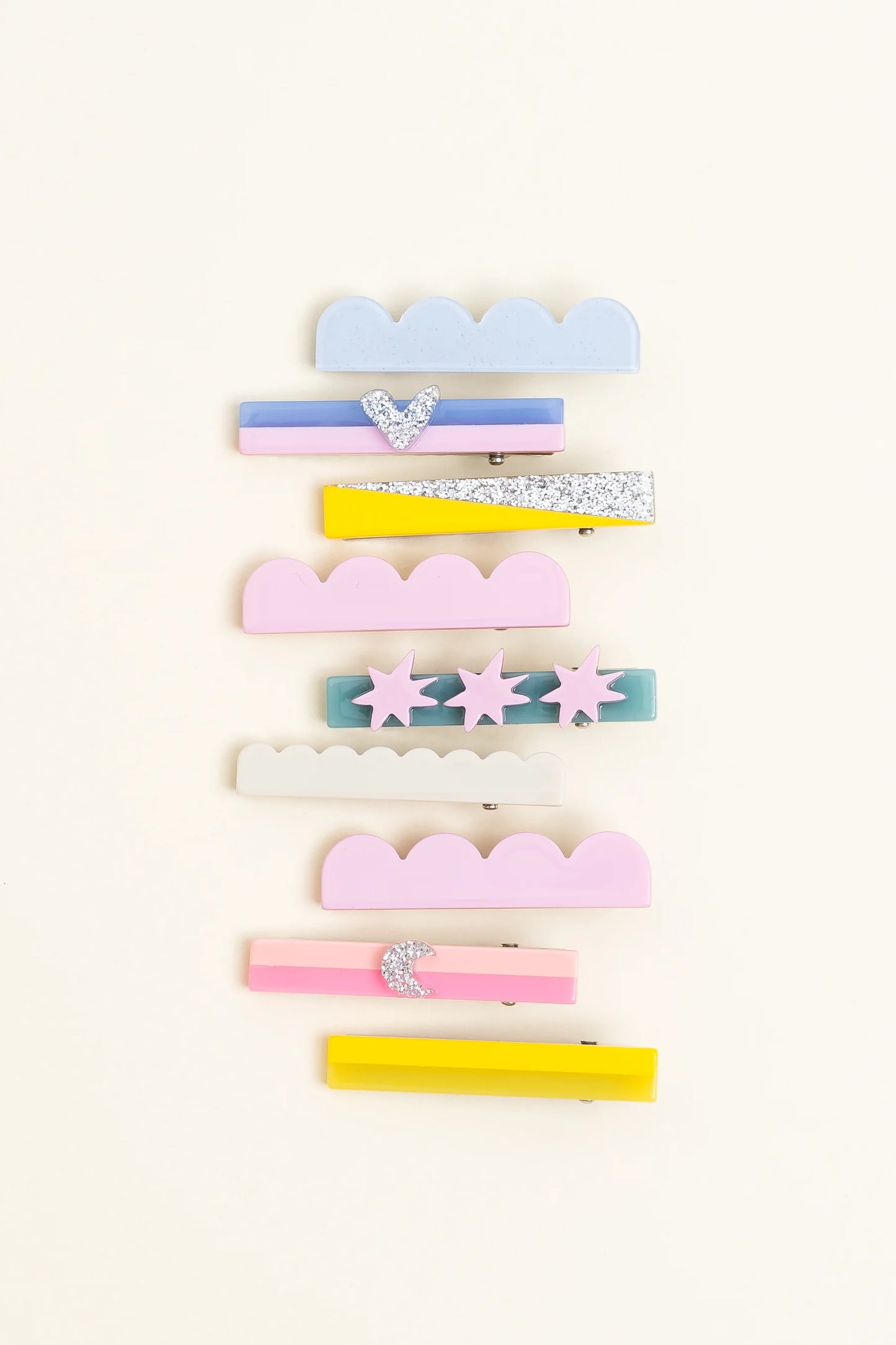 The Cotton Cloud - Set 3 Ice Cream Hair Clips