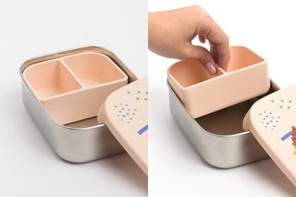 Cotton Cloud - roestvrijstalen lunchbox met uitneembare compartimenten | Club Soleil