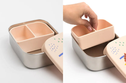 Cotton Cloud - roestvrijstalen lunchbox met uitneembare compartimenten Confetti