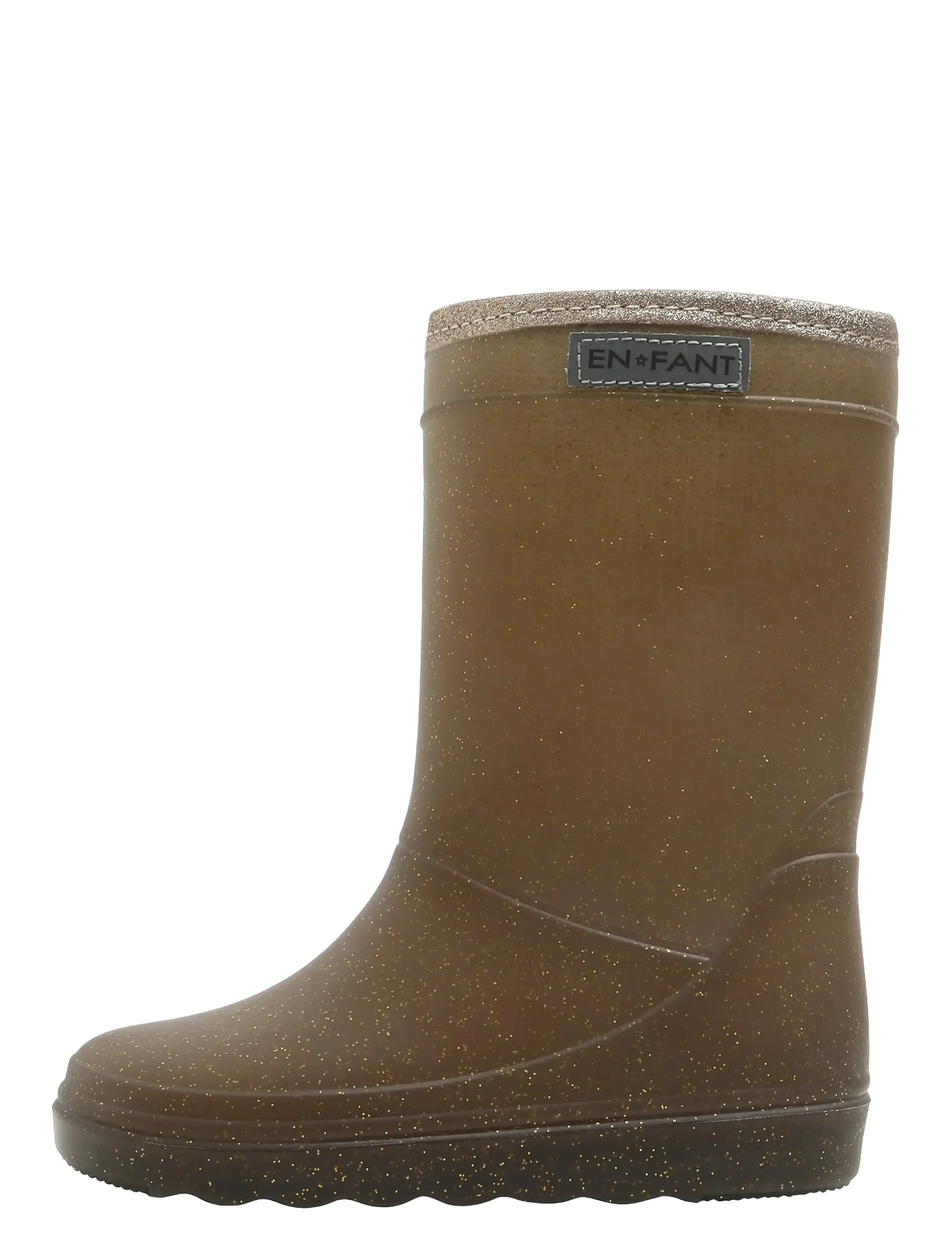 En Fant - Thermoboot Glitter – Coffee Bean | Comfortabele & Waterdichte Kinder Regenlaarzen