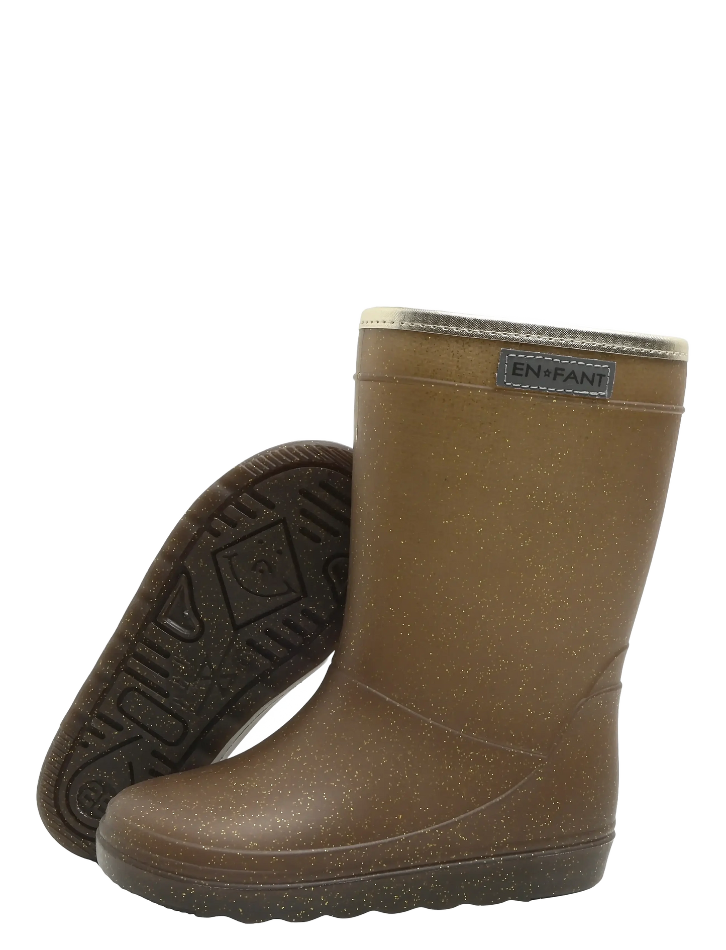 En Fant - Thermoboot Glitter – Coffee Bean | Comfortabele & Waterdichte Kinder Regenlaarzen