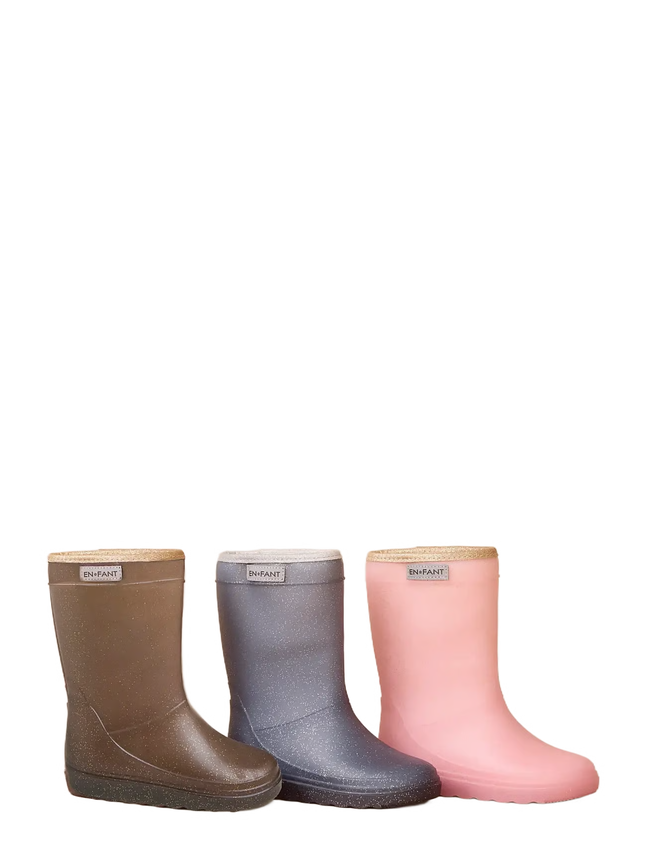 En Fant - Thermoboot Glitter – Coffee Bean | Comfortabele & Waterdichte Kinder Regenlaarzen