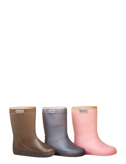 En Fant - Thermoboot Glitter – Coffee Bean | Comfortabele & Waterdichte Kinder Regenlaarzen