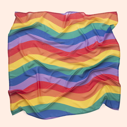 Little Botanic Label - Playcycle Speeldoek Groot | Regenboog Waves | 95 x 95 cm