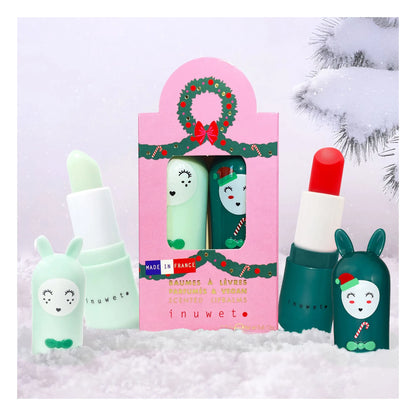 Inuwet - Star Sequin Lip Balms Set van 2 Apple Cherry