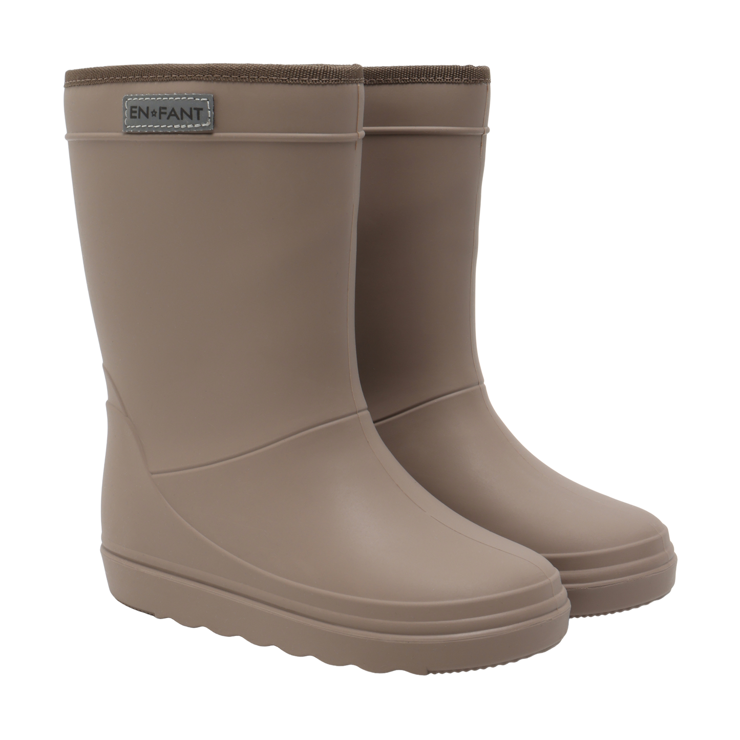 En Fant - Thermoboot Solid – Pine Bark | Comfortabele & Waterdichte Kinder Regenlaarzen