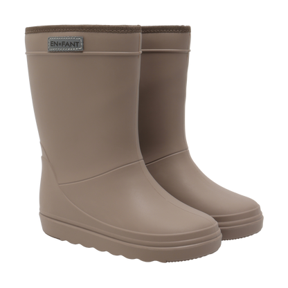 En Fant - Thermoboot Solid – Pine Bark | Comfortabele & Waterdichte Kinder Regenlaarzen