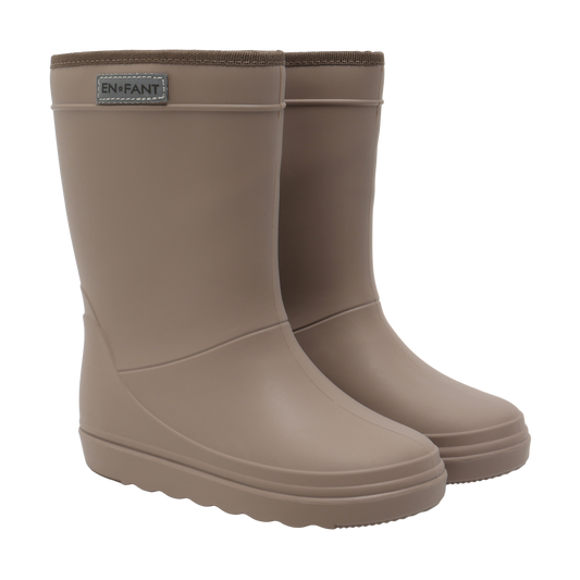En Fant - Thermoboot Solid – Pine Bark | Comfortabele & Waterdichte Kinder Regenlaarzen