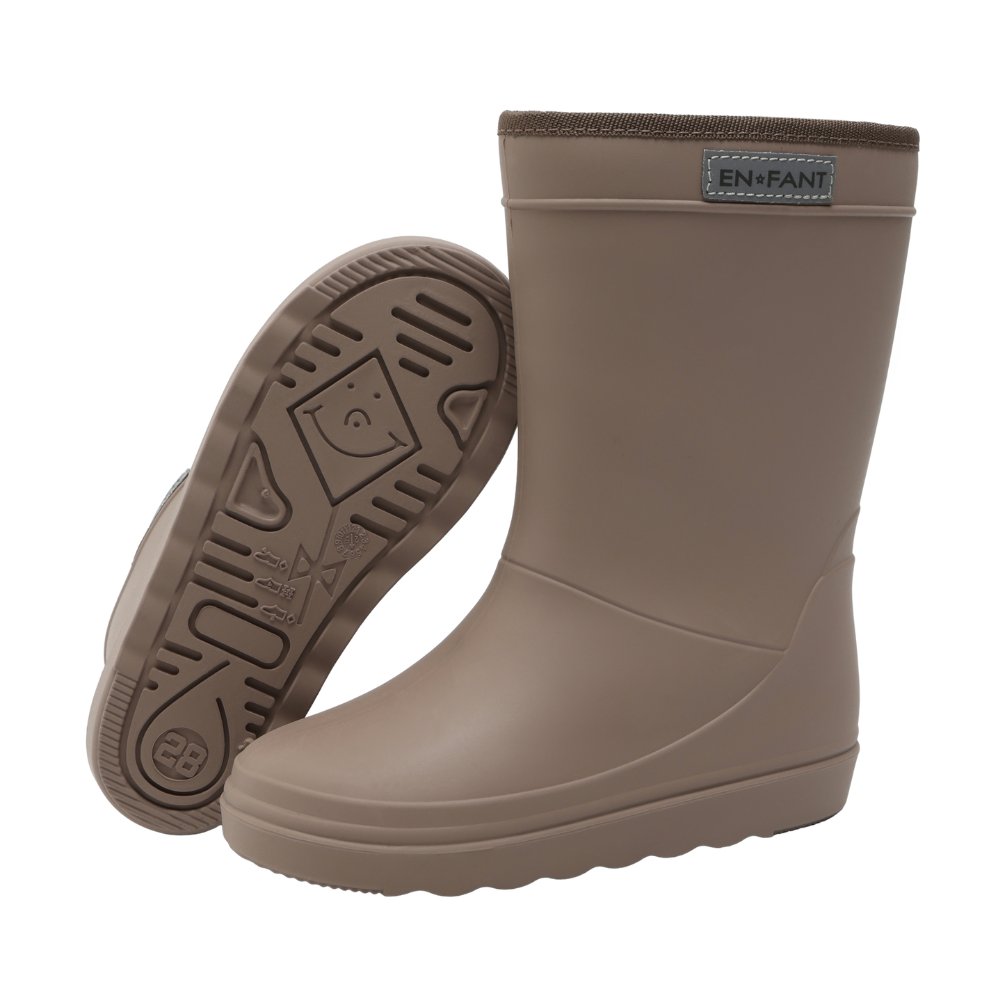 En Fant - Thermoboot Solid – Pine Bark | Comfortabele & Waterdichte Kinder Regenlaarzen