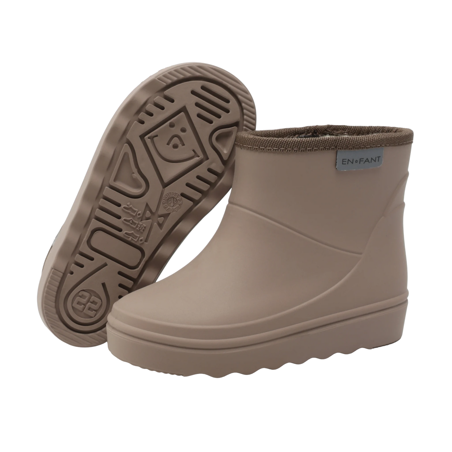 En Fant - Thermoboot Short – Pine Bark | Comfortabele & Waterdichte Kinder Regenlaarzen