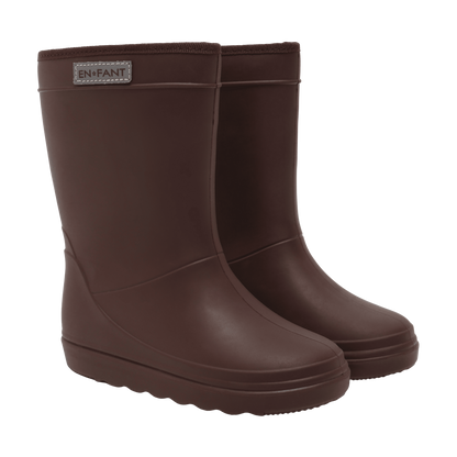 En Fant - Thermoboot Solid – Coffee Bean | Comfortabele & Waterdichte Kinder Regenlaarzen