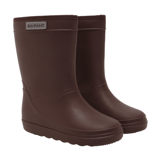 En Fant - Thermoboot Solid – Coffee Bean | Comfortabele & Waterdichte Kinder Regenlaarzen