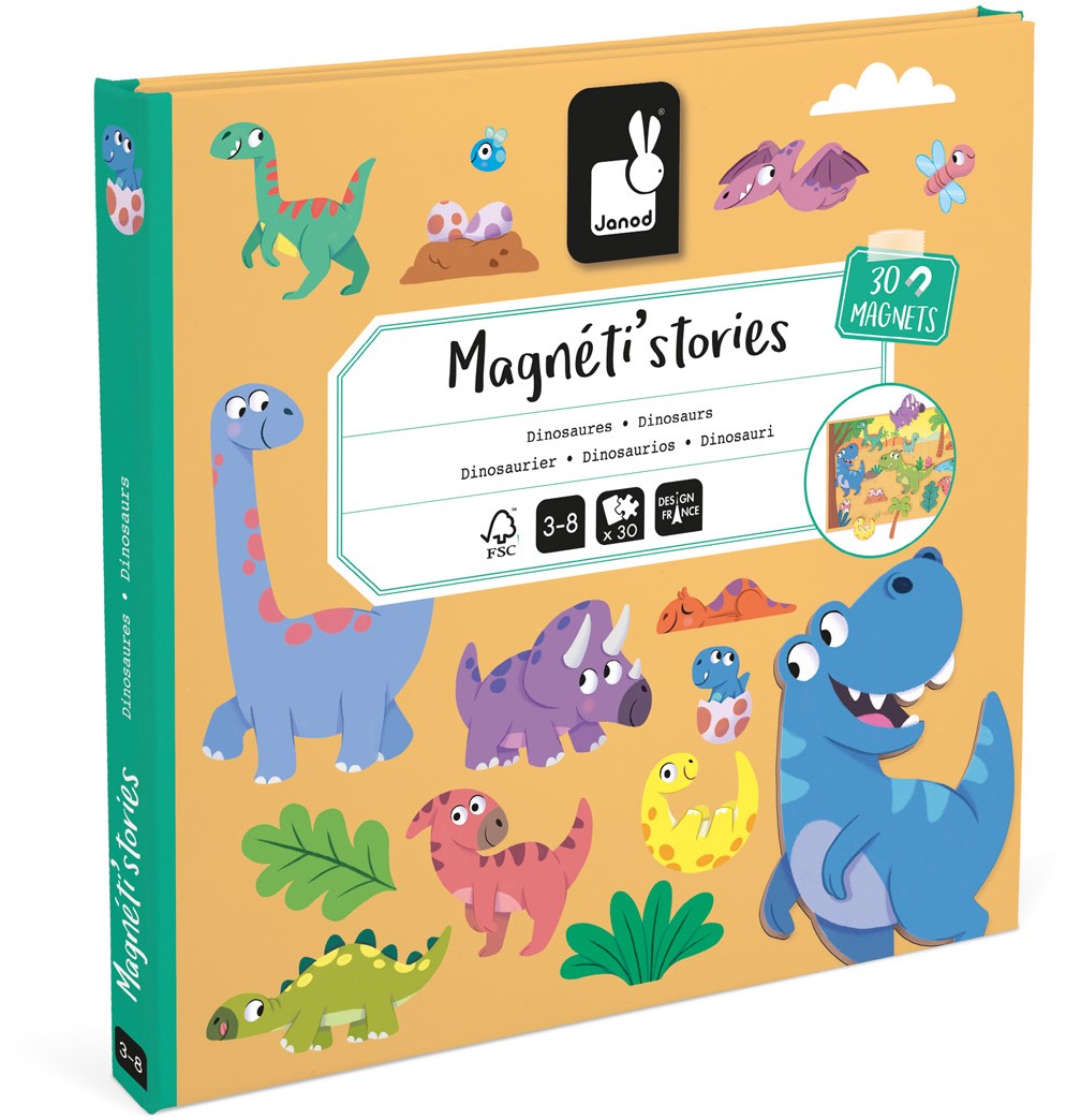 Janod -  Magneti’Stories Dinosaurussen | Magnetisch Verhaalspel