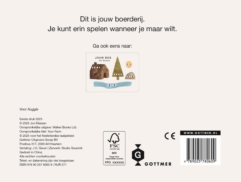 Jouw Boerderij – Kartonboek voor peuters van Jon Klassen
