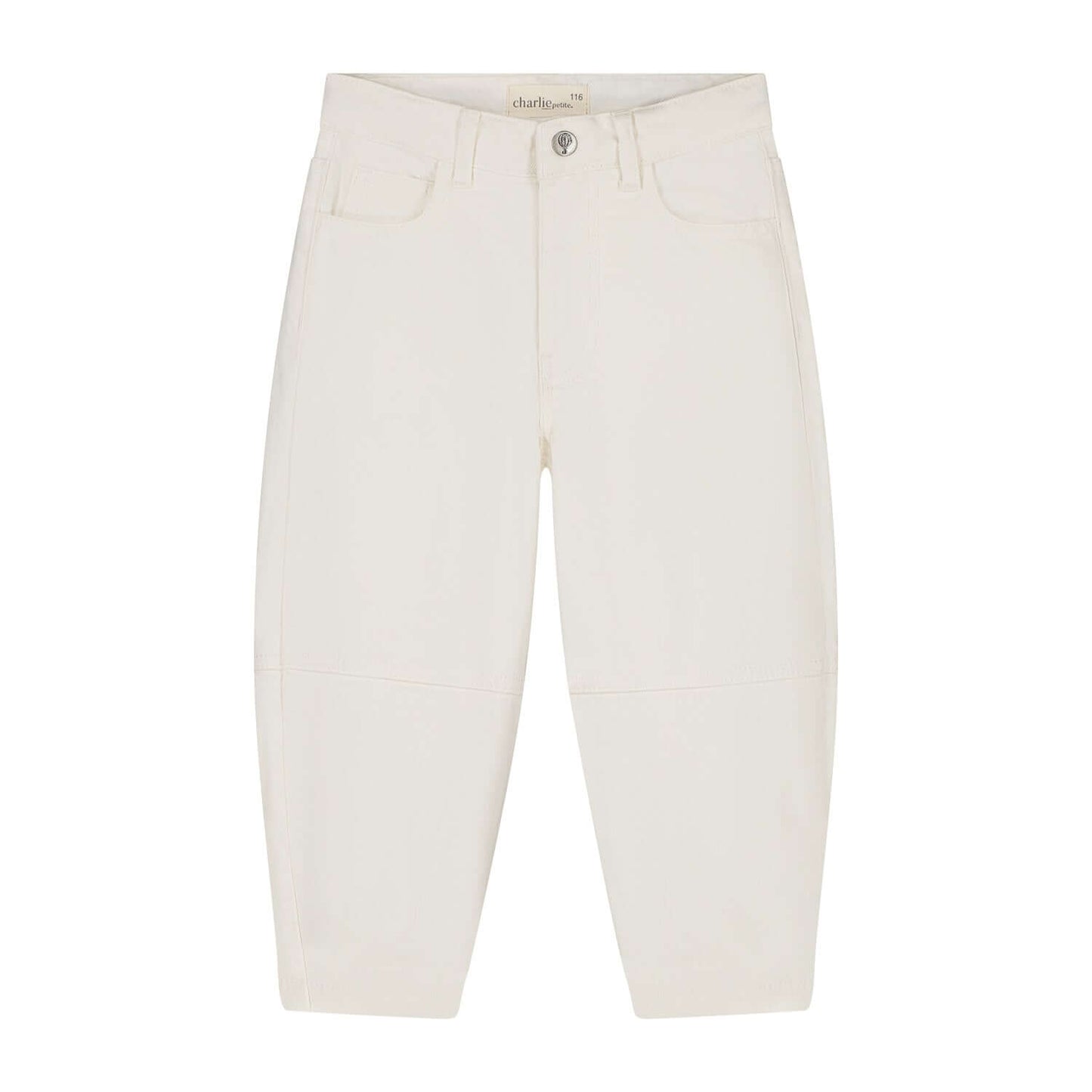 Charlie Petite Lou Jeans in off-white with a relaxed fit for a stylish, casual look.