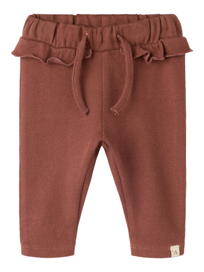 Lil' Atelier - Ruffle Broek | Mocha Mousse